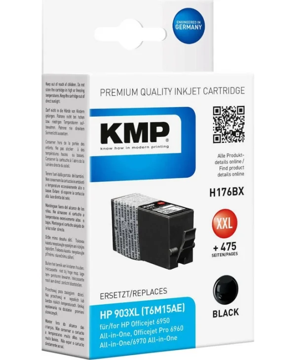 KMP Συμβατό Μελάνι Εκτυπωτή InkJet HP 1300 Σελίδων Μαύρο 1τμχ 1756,0201