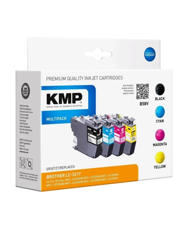 KMP Πακέτο Συμβατών Μελανιών Εκτυπωτή InkJet Brother LC-3217VA Πολλαπλό (Color) 1τμχ 1537,4805
