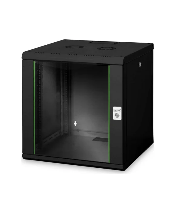 Digitus Επιτοίχια Καμπίνα Rack 12U 60x60x64.3cm Μαύρο 12U-6/6-SW DN-19 12U-6/6-SW