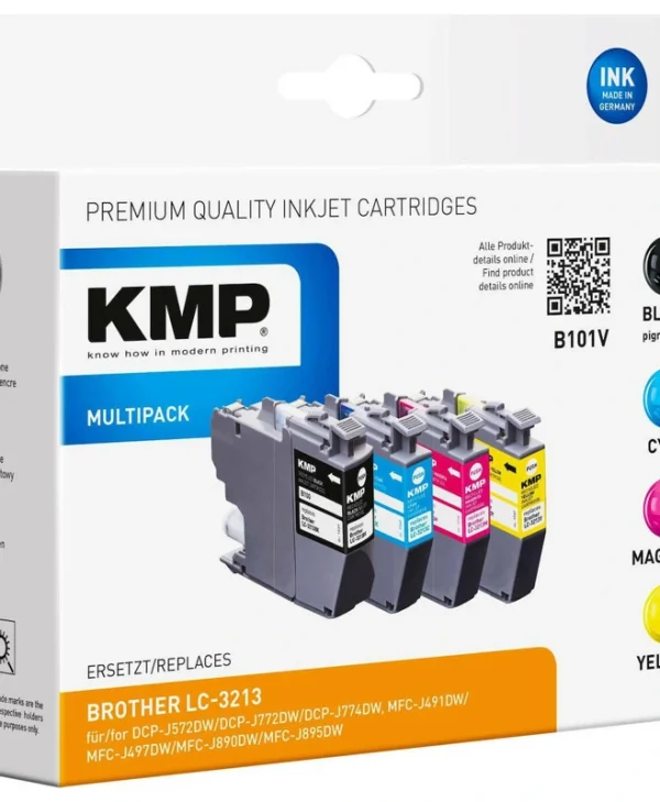 KMP B101V Πακέτο Συμβατών Μελανιών Εκτυπωτή InkJet Brother Πολλαπλό (Color) 4τμχ 1539,4005