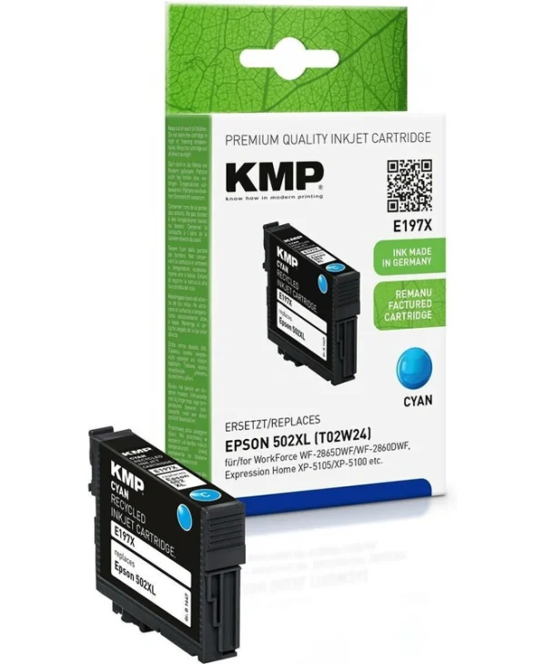 KMP Συμβατό Μελάνι Εκτυπωτή InkJet Epson 502XL 9.5ml Κυανό 1τμχ 1647,4003