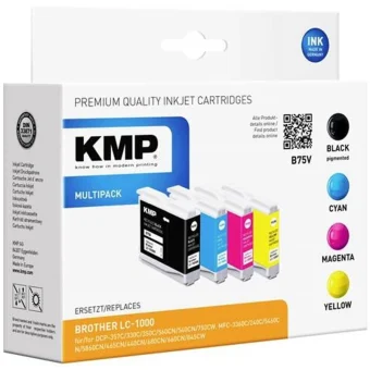 KMP Πακέτο Συμβατών Μελανιών Εκτυπωτή InkJet Brother LC-1000VAL 16.3ml Μαύρο 4τμχ 1035,4005