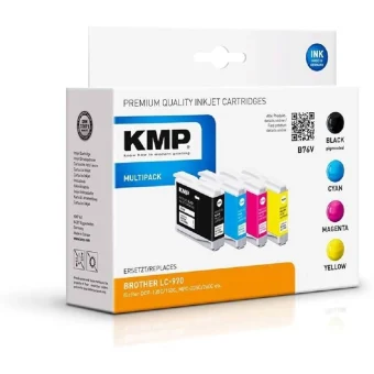 KMP Πακέτο Συμβατών Μελανιών Εκτυπωτή InkJet Brother LC-970VALBP Μαύρο 4τμχ 1060,4005