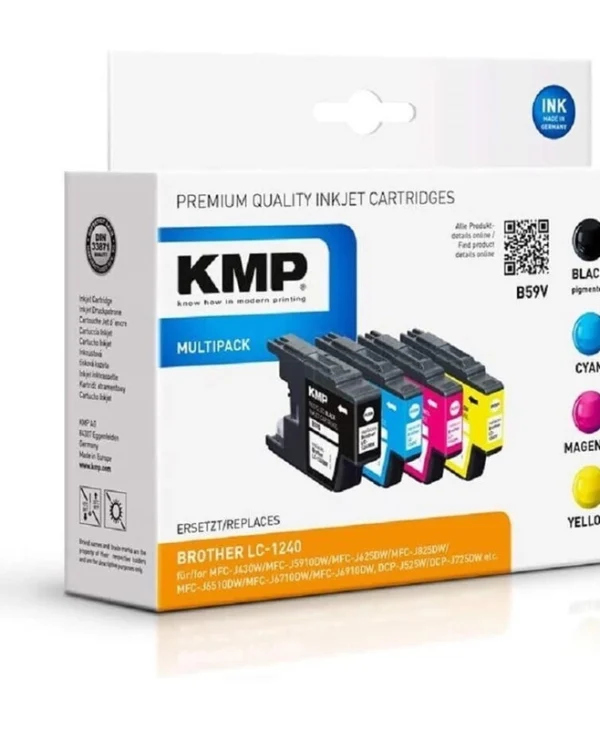 KMP Πακέτο Συμβατών Μελανιών Εκτυπωτή InkJet Brother LC-1240 450 Σελίδων Πολλαπλό (Color) 4τμχ 1524,4805