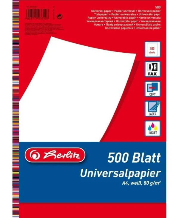 Herlitz Herlitz Χαρτί Γενικής Χρήσης A4 80g Λευκό 500 Φύλλα 5033402