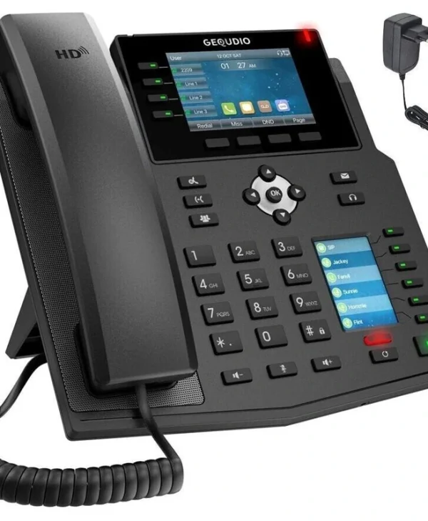 Gequdio GX5+ Ενσύρματο Τηλέφωνο IP 16 γραμμών Μαύρο WA9550
