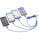 Smrter Regular USB to Lightning / Type-C / micro USB Cable 3A Μπλε 1m SMRTER_ELITE_C_NB - Image 4