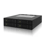 Icy Dock ToughArmor 4x 2.5Inch SATA 6Gbps/SAS HDD/SSD Mobile Rack/Cage in 1x external 5.25Inch bay Μαύρο MB994SP-4S