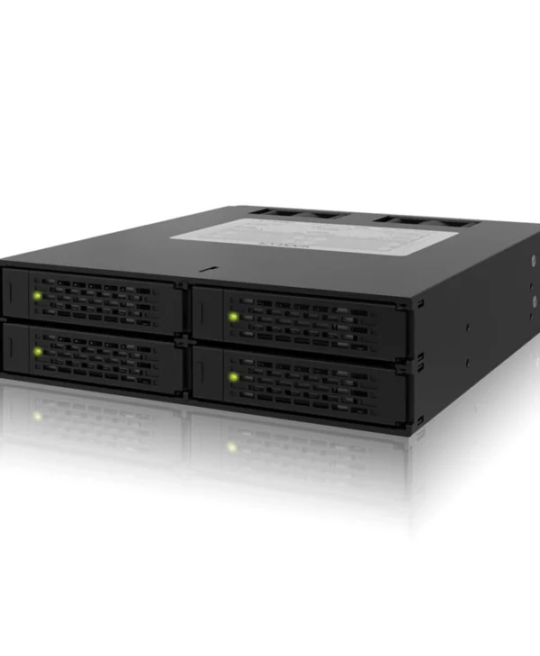 Icy Dock ToughArmor 4x 2.5Inch SATA 6Gbps/SAS HDD/SSD Mobile Rack/Cage in 1x external 5.25Inch bay Μαύρο MB994SP-4S