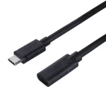 Unitek EXTENSION USB 3.2 Cable USB-C male - USB-C female 100W PD Μαύρο 1.5m C14086BK-1.5M