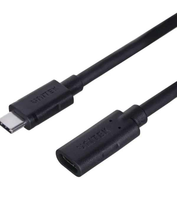 Unitek EXTENSION USB 3.2 Cable USB-C male - USB-C female 100W PD Μαύρο 1.5m C14086BK-1.5M