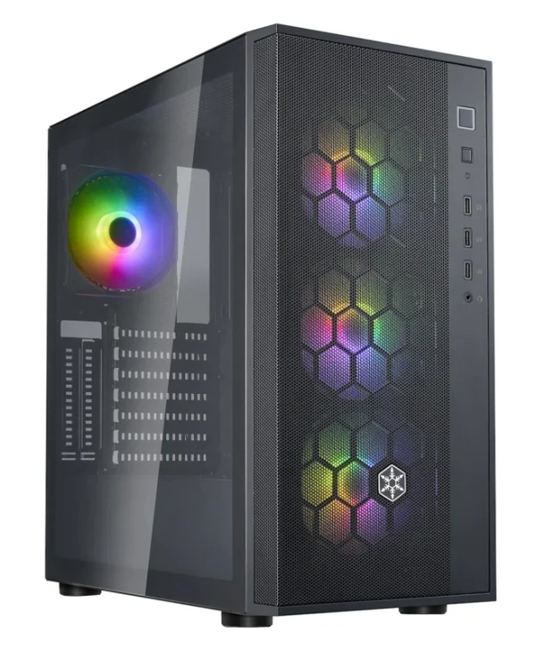 Silverstone Fara R1 V2 Gaming Midi Tower Κουτί Υπολογιστή με Πλαϊνό Παράθυρο Μαύρο SST-FAR1B-G-V2