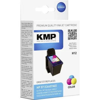 KMP H12 Συμβατό Μελάνι Εκτυπωτή InkJet HP 57 C6657AE 500 Σελίδων 17ml Πολλαπλό (Color) 1τμχ 0995,4570