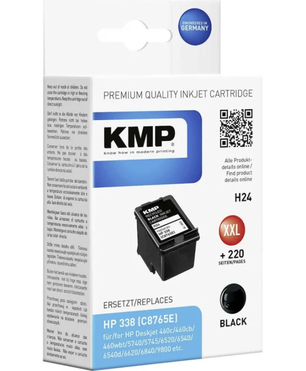 KMP H24 Συμβατό Μελάνι Εκτυπωτή InkJet HP 338 C8765EE 700 Σελίδων 18ml Μαύρο 1τμχ 1022,4338