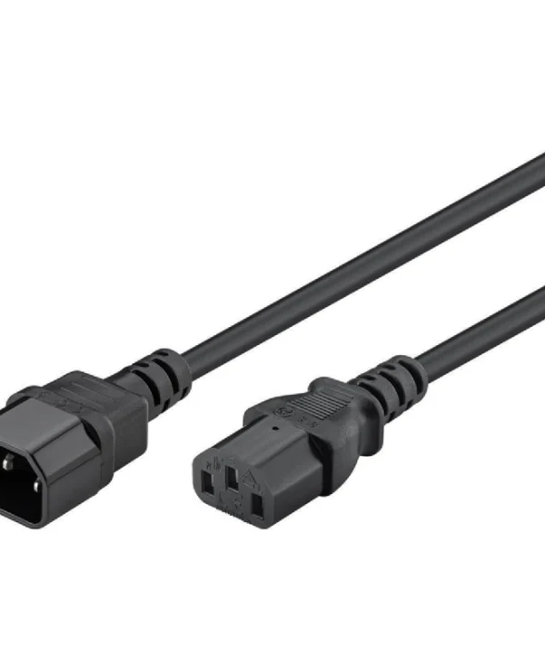 Goobay IEC C13 - IEC C14 Cable 2m Μαύρο 50081