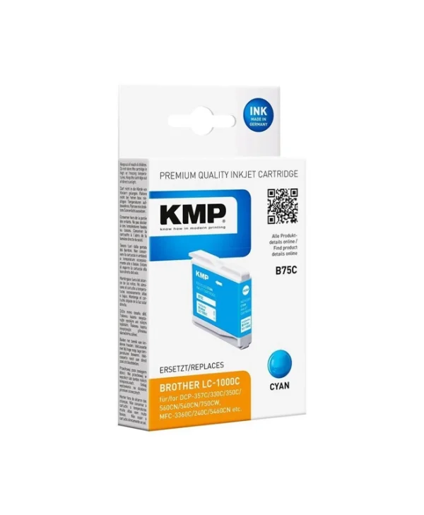 KMP Συμβατό Μελάνι Εκτυπωτή InkJet Brother LC-1000C LC51C 400 Σελίδων Κυανό 1τμχ 1035,4003