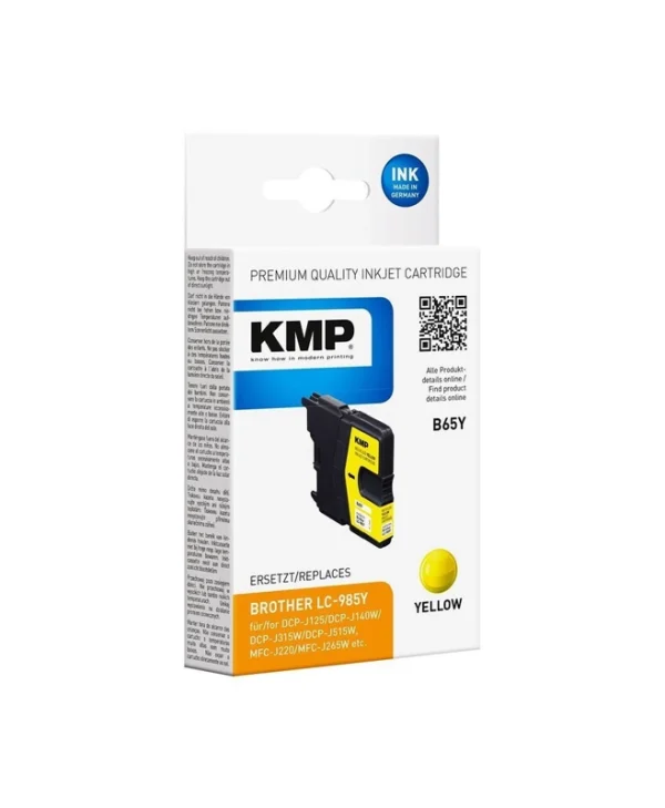 KMP Συμβατό Μελάνι Εκτυπωτή InkJet Brother LC-985Y 7500 Σελίδων 70ml Κίτρινο 1τμχ 1523,4009