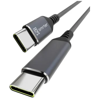 Smrter USB 2.0 Cable USB-C male - USB-C 100W PD Γκρι 2m SMRTER_SPEEDY100_L_AT