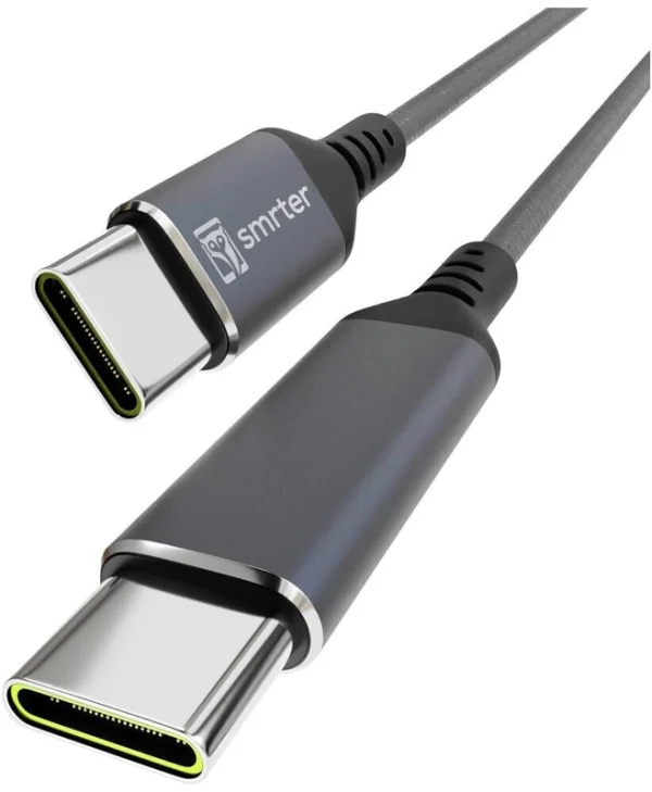 Smrter USB 2.0 Cable USB-C male - USB-C 100W PD Γκρι 2m SMRTER_SPEEDY100_L_AT
