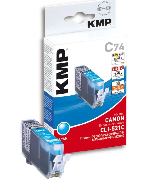 KMP C74 Συμβατό Μελάνι Εκτυπωτή InkJet Canon 9ml Κυανό 1τμχ 1510,0003
