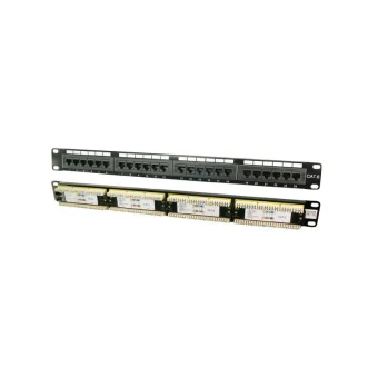 LogiLink Patch Panel Unshielded για Rack 1U 19" 24 Θυρών cat6 Μαύρο NP0004