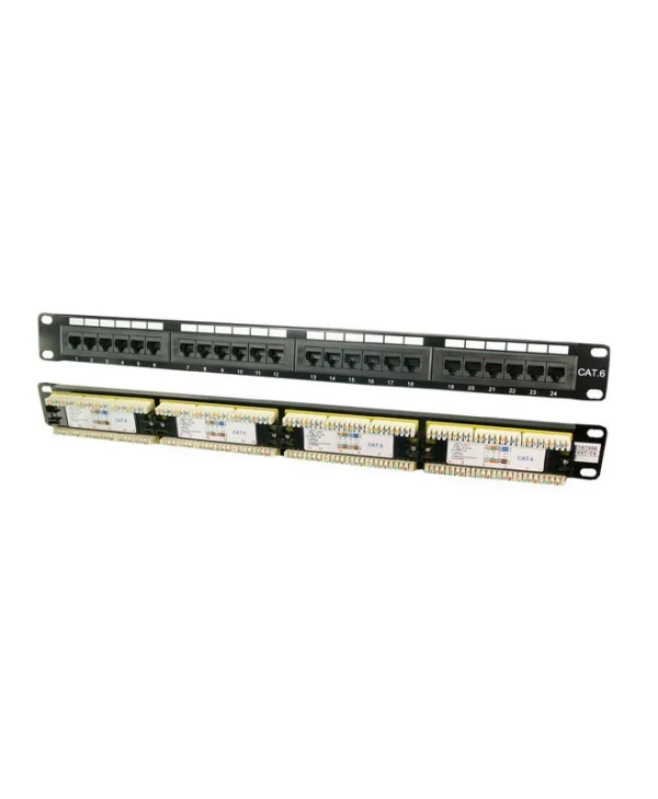 LogiLink Patch Panel Unshielded για Rack 1U 19" 24 Θυρών cat6 Μαύρο NP0004
