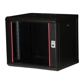 Ερμάριο Equip Equip Serverschrank 19" 09u 600x450mm Γυάλινη Πόρτα Μαύρο EPM-09-6045-B-CBAA