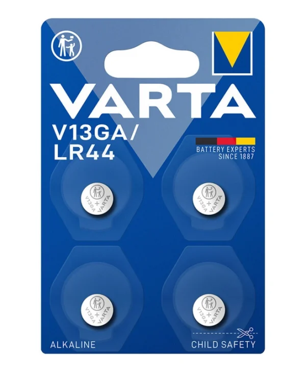 Varta Αλκαλικές Μπαταρίες Ρολογιών LR44 1.5V 4τμχ 04276101404