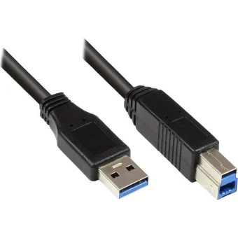 Alcasa Alcasa 2710-s002 Καλώδιο Usb Usb 3.2 Gen 1 3.1 Gen 1 0,2 M Usb A Usb B Μαύρο 2710-S002