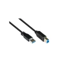 Alcasa Alcasa 2710-s002 Καλώδιο Usb Usb 3.2 Gen 1 3.1 Gen 1 0,2 M Usb A Usb B Μαύρο 2710-S002 - Image 2
