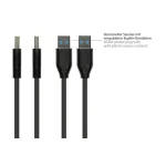 USB 2.0 Cable USB-A male - USB-A male Μαύρο 0.5m 2831-AA005S - Image 3