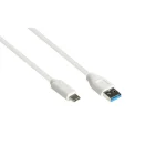 Good Connections Braided USB 3.2 Cable USB-C male - USB-A / USB-C 100W PD Λευκό 0.5m 2831-AC005W