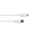 Good Connections Braided USB 3.2 Cable USB-C male - USB-A / USB-C 100W PD Λευκό 0.5m 2831-AC005W - Image 2