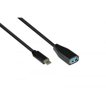 Good Connections USB 3.2 Cable USB-C male - USB-A female Μαύρο 0.1m 2811-OTG