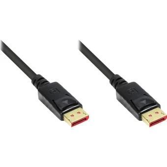 Alcasa Cable DisplayPort male - DisplayPort male 2m Μαύρο 4814-020S
