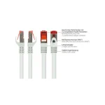 Alcasa S/FTP Cat.6 (Gigabit) Καλώδιο Δικτύου Ethernet 0.25m Λευκό 8060-003W - Image 2