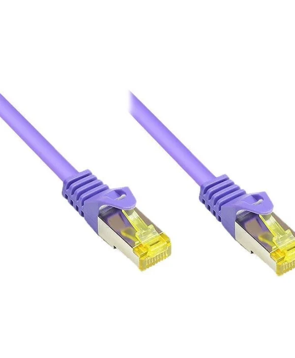 Alcasa S/FTP Cat.7 (10Gbps) Καλώδιο Δικτύου Ethernet 1m Μωβ 8070R-010V