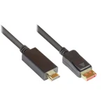 Good Connections Cable DisplayPort male - HDMI male 2m Μαύρο DP14-HDMI - Image 3
