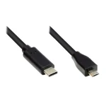 Good Connections USB 2.0 Cable USB-C male - micro USB-A PD Μαύρο 1m GC-M0122 - Image 3