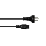 Alcasa IEC C5 - IEC C5 Cable 1.8m Μαύρο P8005-S018 - Image 3