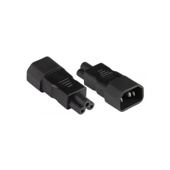Alcasa IEC C14 / IEC C5 - IEC C14 / IEC C5 Cable 0.11m Μαύρο PA-1405S