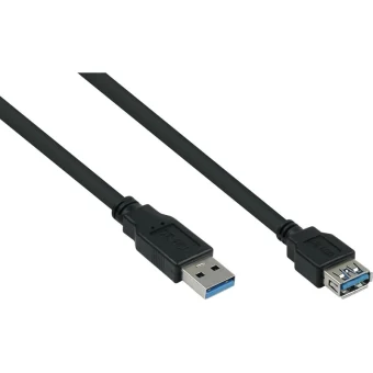 Καλώδιο Usb Alcasa Kabelmeister Usb3.0 Επέκταση A St.-a Bu Ul Μαύρο 5m UK30P-ASA-050S