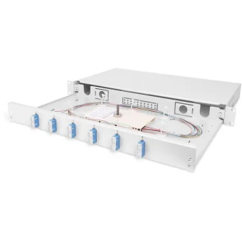 Digitus Fiber Optic Splice Box 1u Equipped 6x Sc Dx Os2 Gray DN-96320/9
