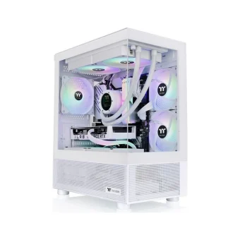 Thermaltake View 170 TG Gaming Micro Tower Κουτί Υπολογιστή με Πλαϊνό Παράθυρο και RGB Φωτισμό Λευκό CA-1Z4-00M6WN-00