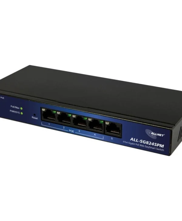 Allnet ALL-SG8245PM Managed L2 PoE+ Switch με 5 Θύρες Gigabit (1Gbps) Ethernet