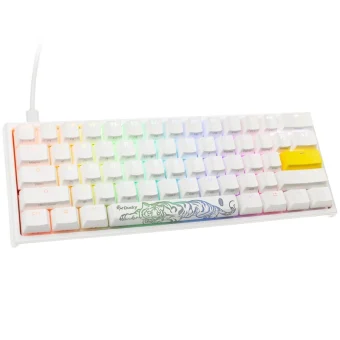 Ducky One 2 Pro Mini Gaming Μηχανικό Πληκτρολόγιο με Cherry MX Blue διακόπτες και RGB φωτισμό (Αγγλικό US) Λευκό GATA-2656