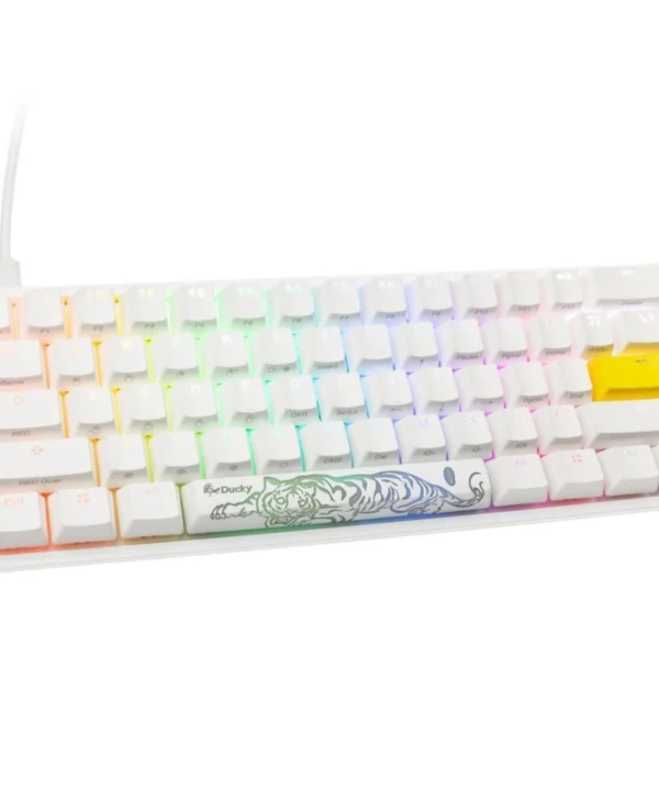 Ducky One 2 Pro Mini Gaming Μηχανικό Πληκτρολόγιο με Cherry MX Blue διακόπτες και RGB φωτισμό (Αγγλικό US) Λευκό GATA-2656