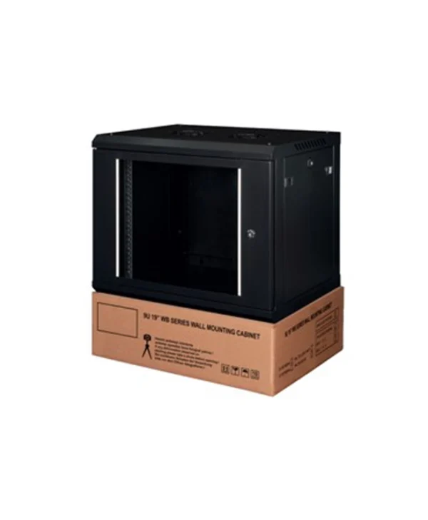 Steel Επιτοίχια Καμπίνα Rack 9U Γκρι STEEL-09U6060-BL-F