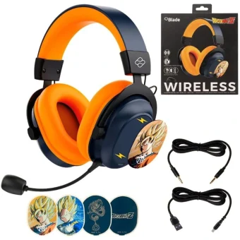Blade Dragon Ball Z Ασύρματο Over Ear Gaming Headset με σύνδεση Bluetooth Μπλε DB2001