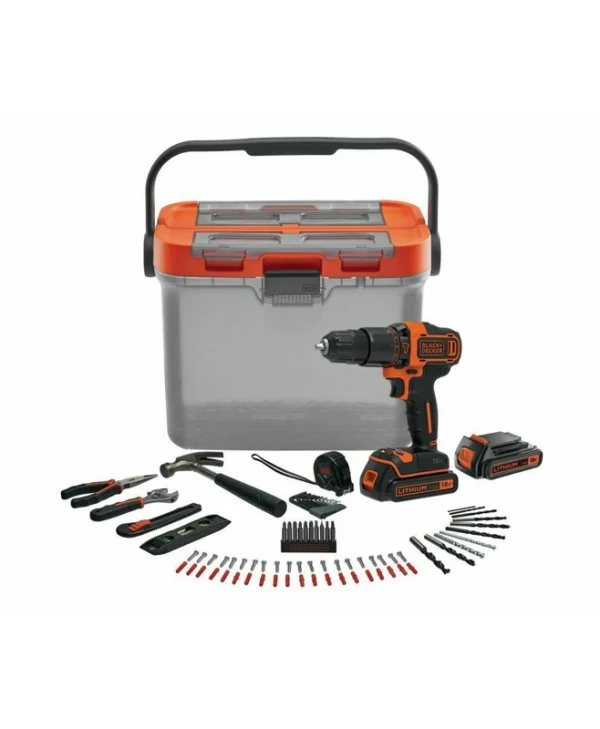 Black & Decker Κρουστικό Δραπανοκατσάβιδο Μπαταρίας 18V 2x1.5Ah BCKSB04-QW